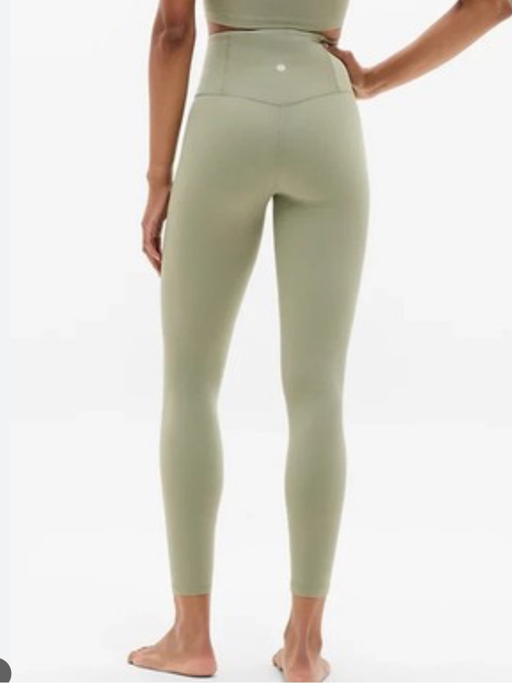 Athleta Ultra High Rise Elation 7/8 Tight Eucalyptus Sage Green Seamless Sz M - Picture 3 of 12